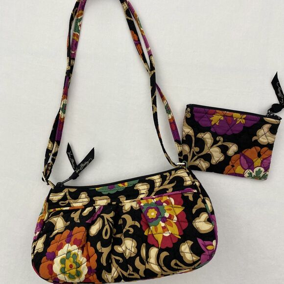 Vera Bradley Purse With Coin Purse Small Floral Crossbody Bag Wallet Set - Picture 1 of 16